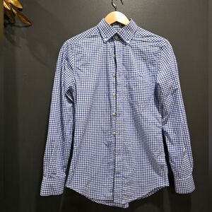 Vineyard Vines Slim Fit Tucker Button Down Shirt Men's XS White Blue Gingham